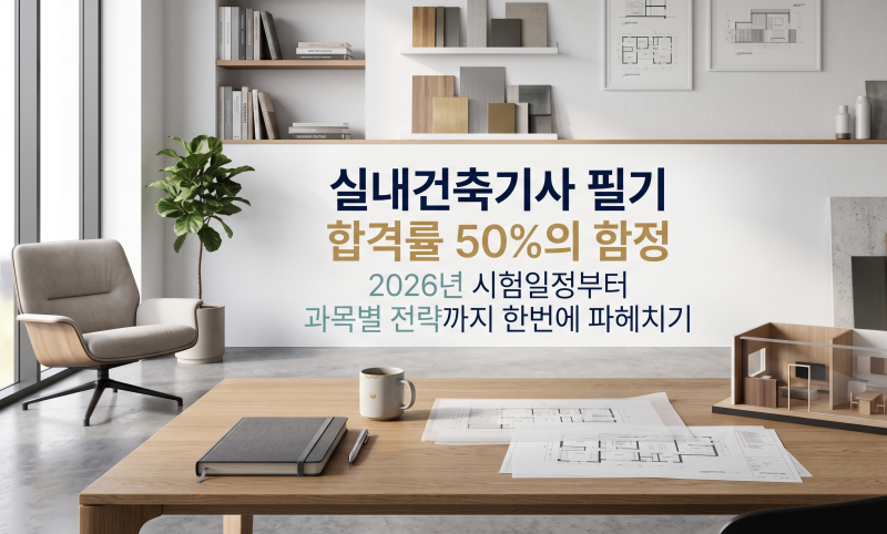 실내건축기사 필기 합격률 50%의 함정 2026년 시험일정부터 과목별 전략까지 한번에 파헤치기