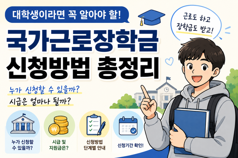 국가근로장학금, 누가 신청할 수 있을까? 신청 대상부터 시급까지 한눈에 정리