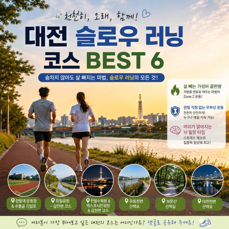 [로그인더한밭] 숨 안 차는 다이어트, 슬로우 러닝과 대전 러닝 추천 코스까지!