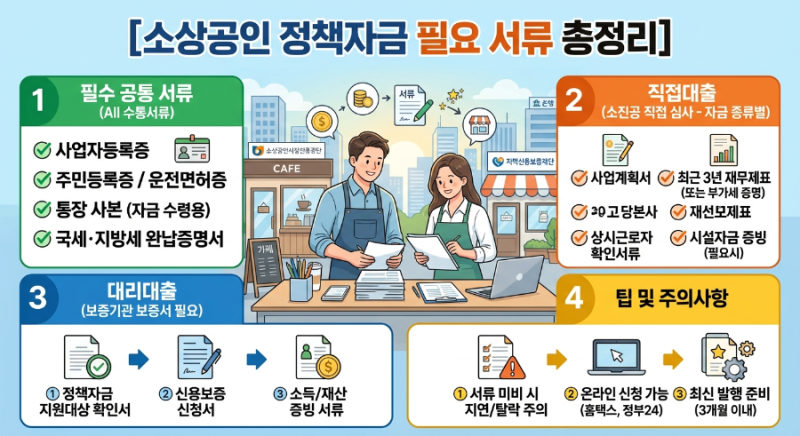 [최신] 소상공인 정책자금 필요 서류 총정리 및 발급 방법 완벽 가이드