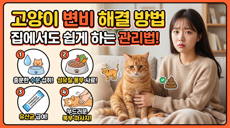고양이 변비 해결 방법, 집에서도 쉽게 할 수 있는 관리법은?