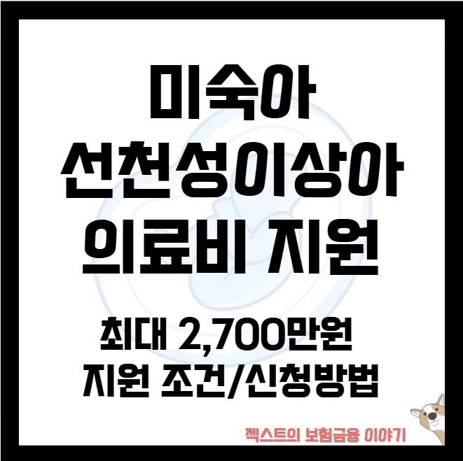 [정부지원] 미숙아 선천성이상아 의료비 지원 - 최대 2,700만원 지원 조건·신청방법