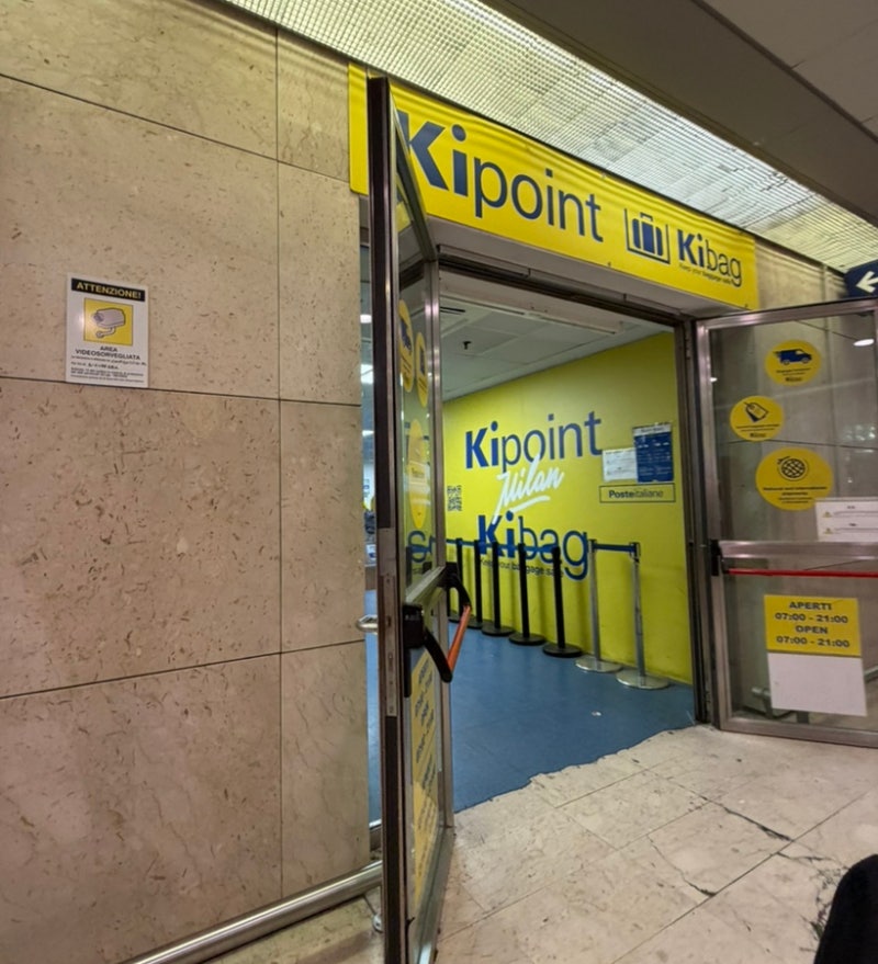 밀라노역 짐보관 키포인트(kipoint) 중앙역 캐리어 보관방법