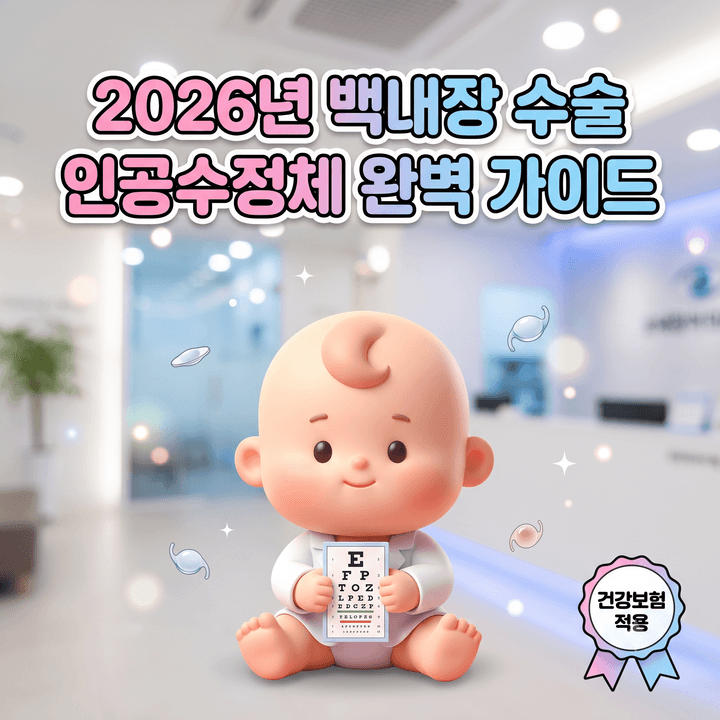 2026년 백내장 수술 인공수정체 선택 가이드, 단초점·다초점·난시교정 토릭 렌즈 비용과 건....