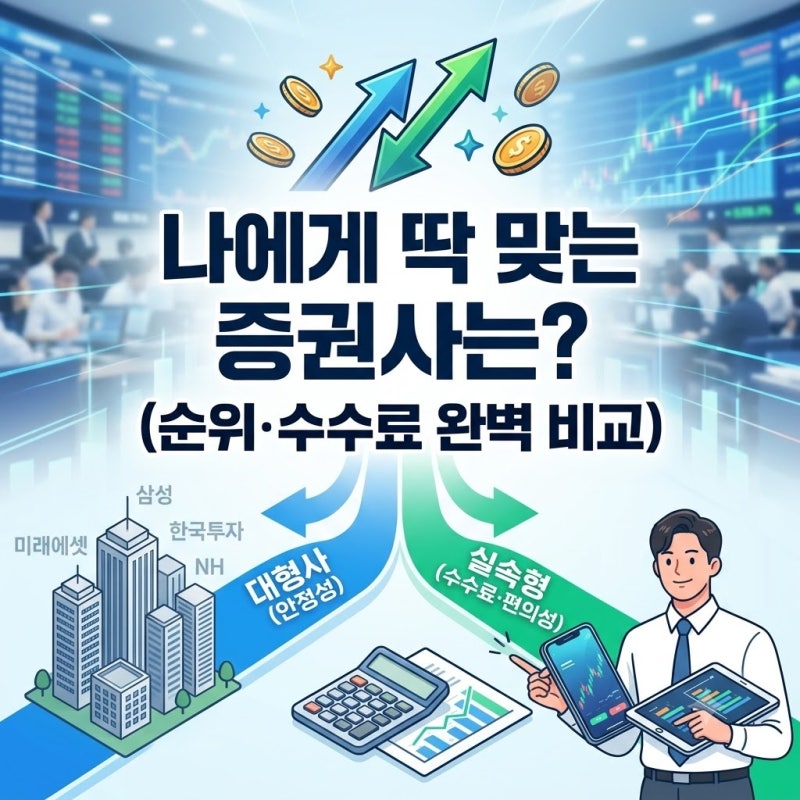 개인투자자들은 주식할때 어떤 증권사를 이용할까? 증권사 순위 수수료 비교해 보기