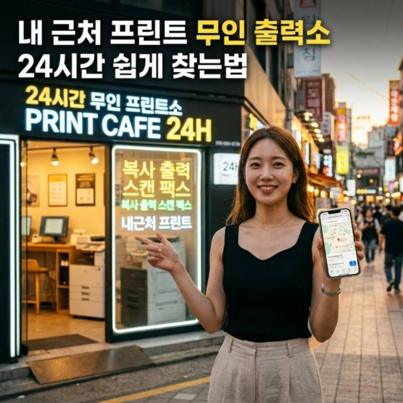 내 근처 프린트 무인 출력소 24시간 쉽게 찾는법