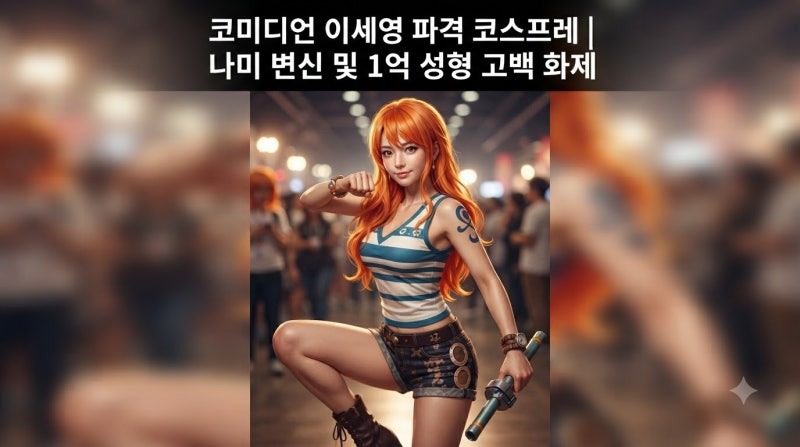 코미디언 이세영 파격 코스프레 | 원피스 나미 변신 및 1억 성형 고백 화제