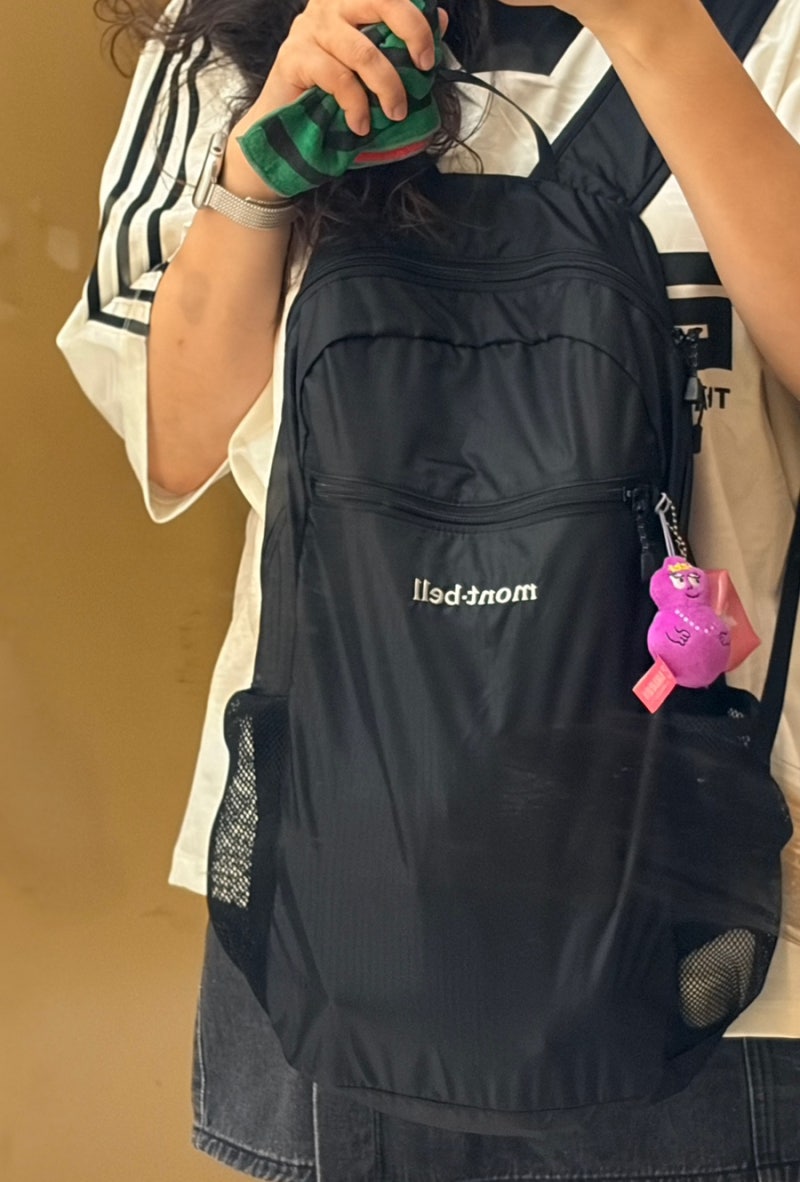 가벼운 경량 백팩 추천 몽벨 포켓터블 라이트팩 20L 블랙