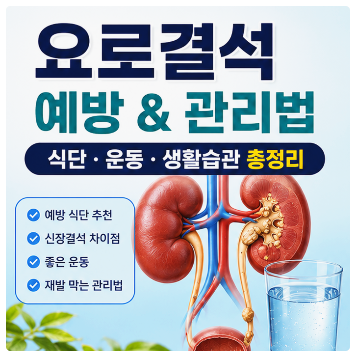 요로결석 예방 식단부터 운동까지, 재발 막는 관리법 총정리
