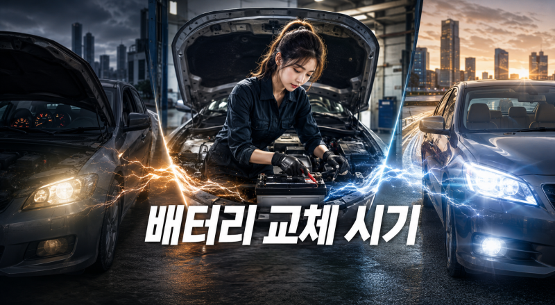 자동차 배터리 방전 증상 교체 시기와 점검 순서