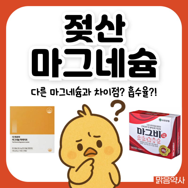 요즘 뜨는 "젖산마그네슘"의 효과, 흡수율, 마그비와 차이점 - 더파르마 마그네슘 락테이트