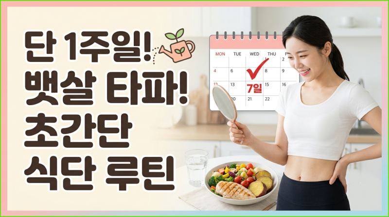 1주일 만에 뱃살 쏙 빠지는 확실한 식단 루틴 : 여름휴가 후 관리방법