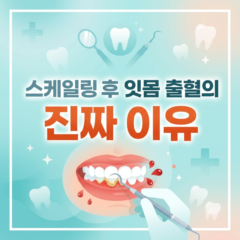 스케일링 받았더니 피가 멈추지 않아요! 스케일링후 잇몸 출혈의 진짜 이유