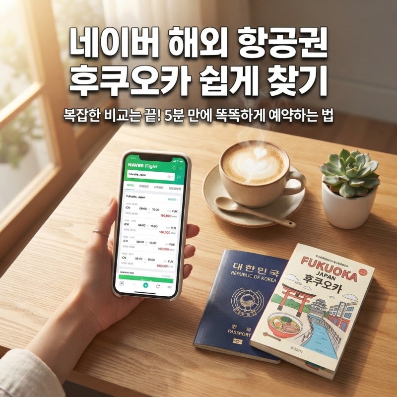 복잡한 비교는 끝, 네이버 해외 항공권 후쿠오카 쉽게 찾기 단계별 따라하기
