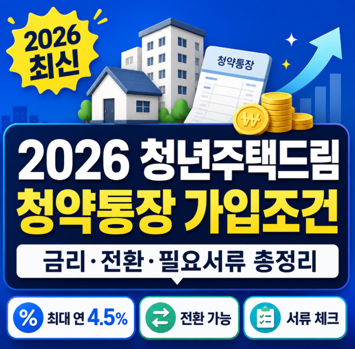 2026 청년주택드림 청약통장 가입조건｜금리·전환·필요서류 총정리