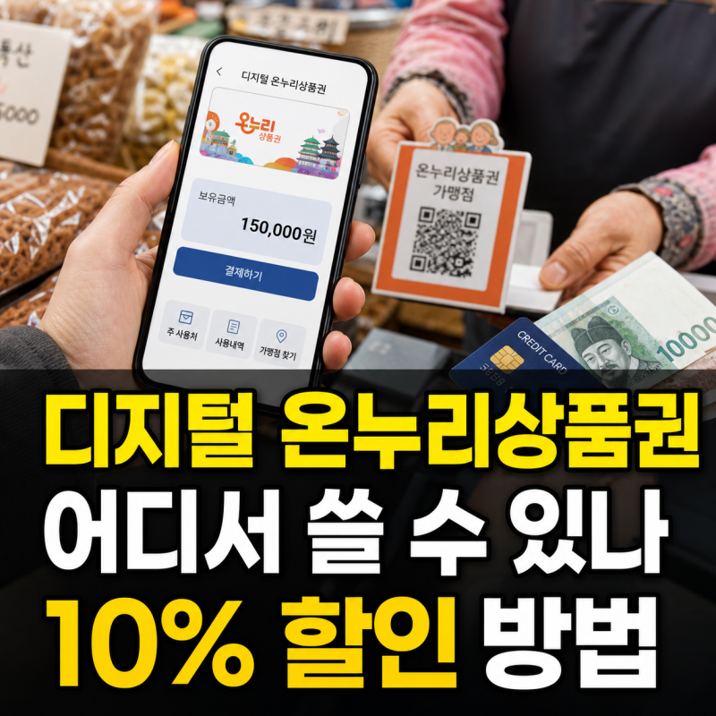 디지털 온누리상품권 온라인 및 오프라인 사용처와 십퍼센트 할인 방법 총정리