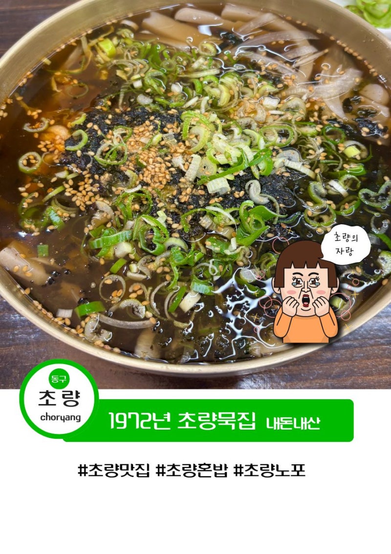 초량 맛집 1972초량묵집 메밀묵밥 콩국수 내돈내산 후기
