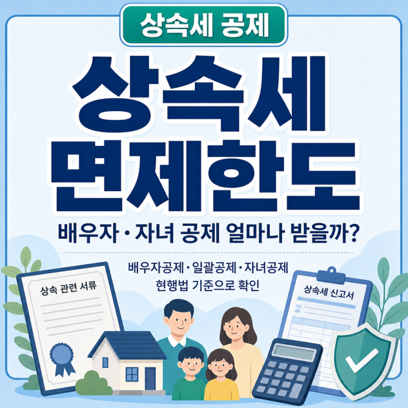 상속세 면제한도 총정리｜배우자·자녀 공제 얼마나 받을까?