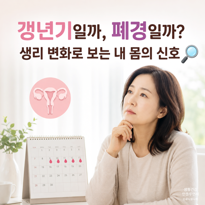 갱년기와 폐경 차이점은? 시기별 증상, 생리 변화와 관리법 정리