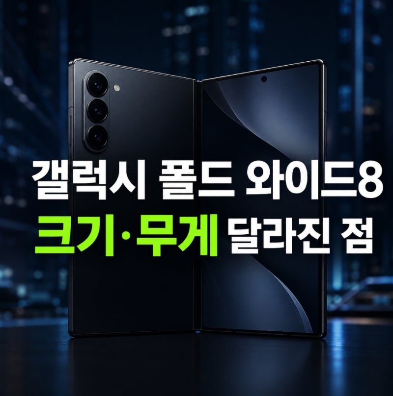 갤럭시 폴드 와이드8 크기 무게 달라진점 총정리
