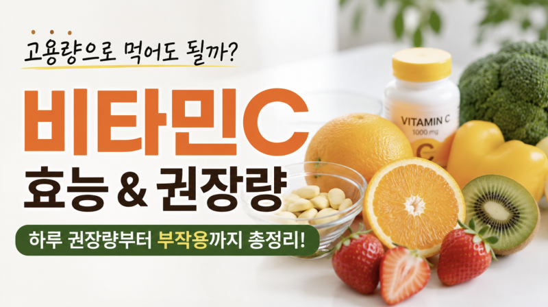 비타민C 효능, 고용량으로 먹어도 될까? 하루 권장량부터 부작용까지