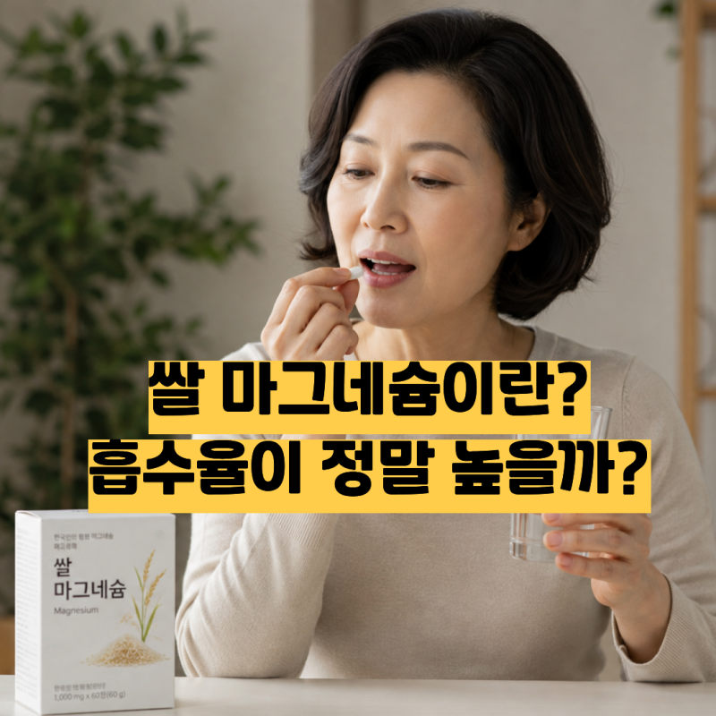 쌀 마그네슘 뜻과 효능, 일반 마그네슘 보다 흡수율 더 좋을까?