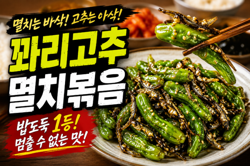 짜지 않아 더 맛있는 꽈리고추 멸치볶음 쌀코지 간장 황금레시피