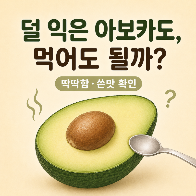 덜 익은 아보카도 먹어도 될까? 딱딱하고 쓴맛 날 때 확인 기준