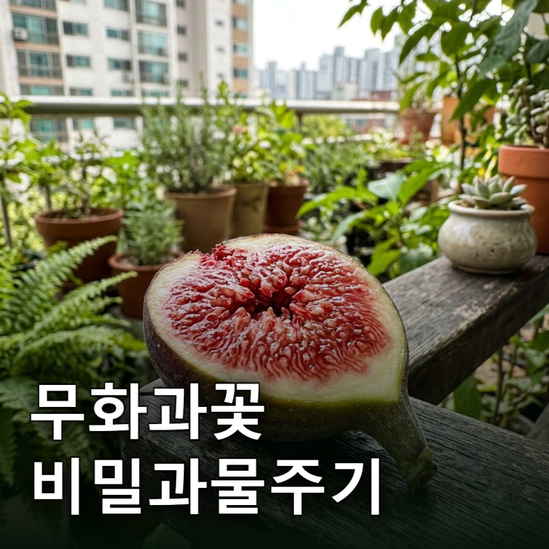 "꽃이 왜 안 피죠?" 베란다 무화과 화분 물주기와 은화과 비밀