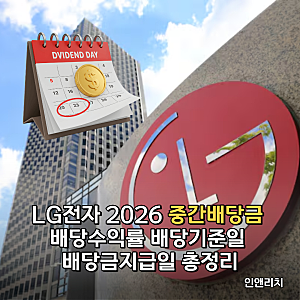LG전자 2026 중간배당금 배당수익률 배당기준일 배당금지급일 총정리