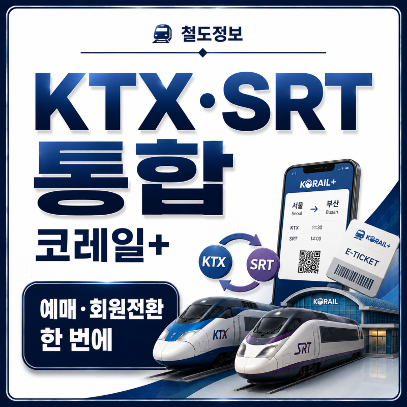 KTX·SRT 통합, 무엇이 달라질까? 코레일+ 예매 방법부터 회원전환까지