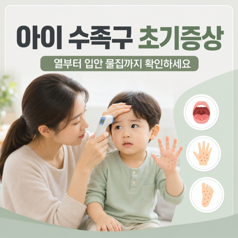 아이 수족구 초기증상 총정리｜열부터 입안 물집까지 확인하세요