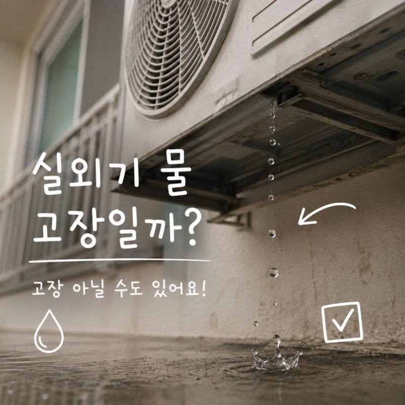 에어컨 실외기 물 떨어짐 고장일까? 먼저 ‘이것’부터 확인하세요