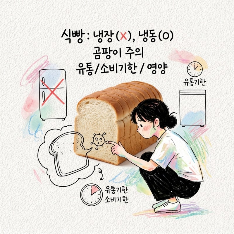 식빵은 냉장이 가장 나쁜데 냉동보관 해동 순서와 곰팡이 유통기한 소비기한 영양성분 활용....