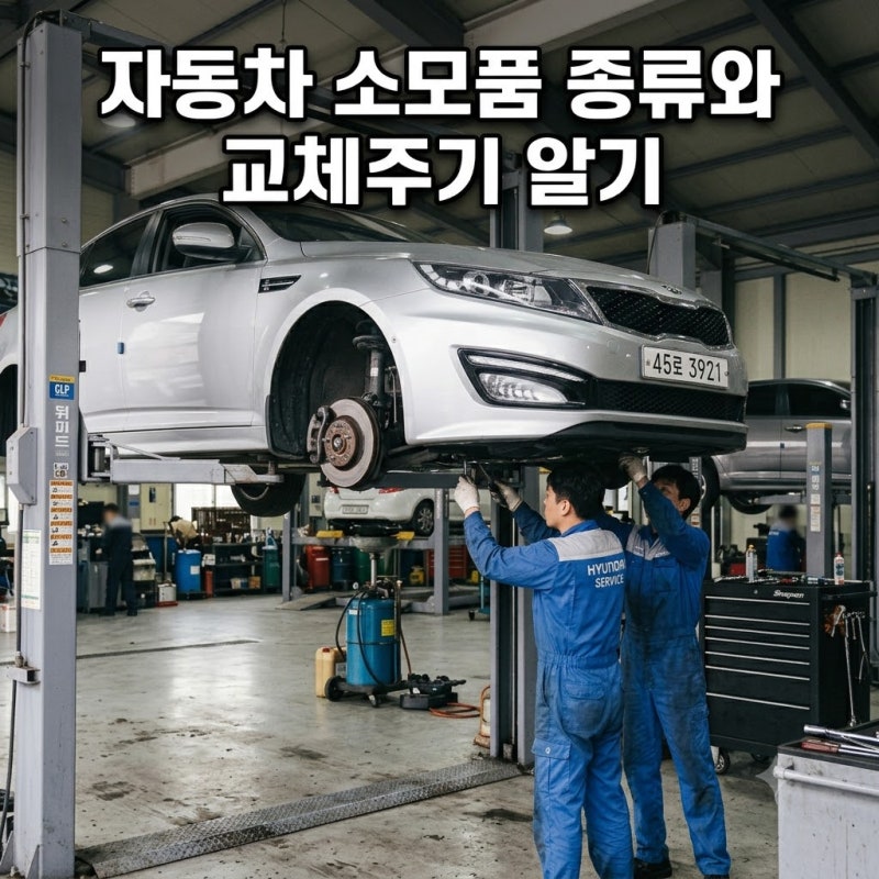[자동차 관리] 자동차 소모품 종류 및 교체 주기 총정리! (엔진오일, 브레이크, 타이어 등)