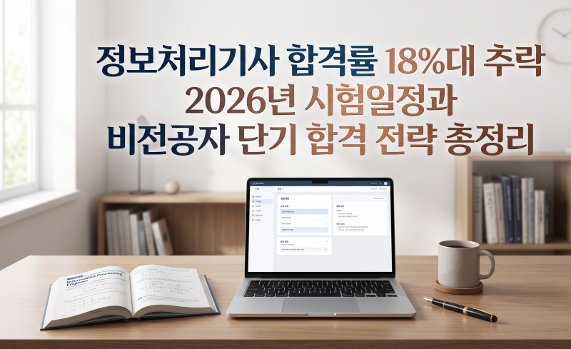 정보처리기사 합격률 18%대 추락? 2026년 시험일정과 비전공자 단기 합격 전략 총정리