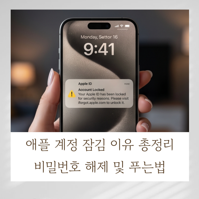 애플 계정 잠김 이유 총정리 : 비밀번호 해제 및 푸는법