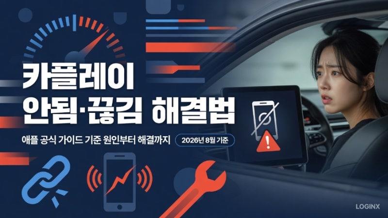 카플레이 안됨·카플레이 끊김, 이대로 하면 해결될까? 애플 공식 가이드 기준 원인부터 해결....