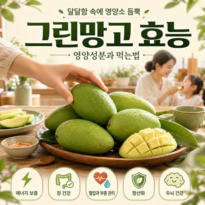 그린망고 5가지 효능, 상큼한 아삭함과 매력을 동시에 칼로리 까지 총정리