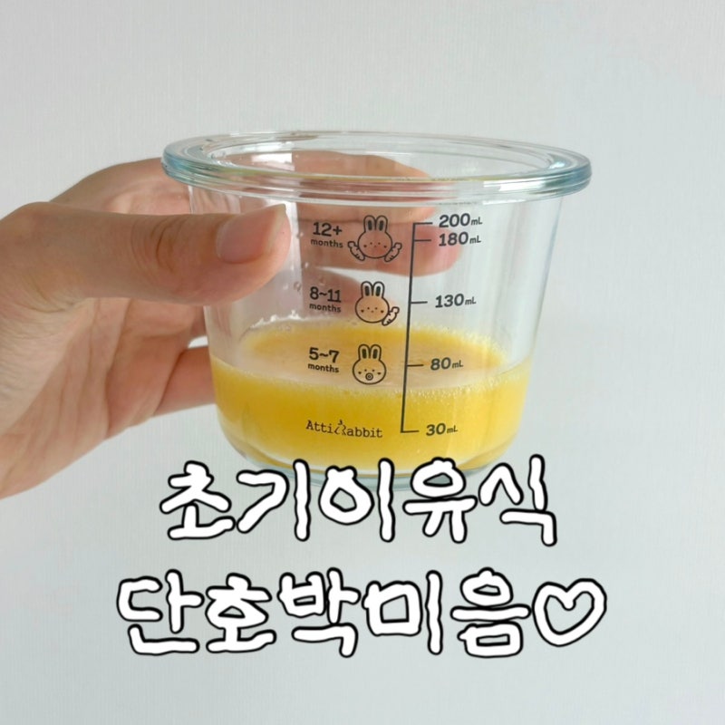 [초기 이유식] 단호박미음 만들기 | 수연이네사남매이유식 참고 | 찜기활용, 초간단레시피