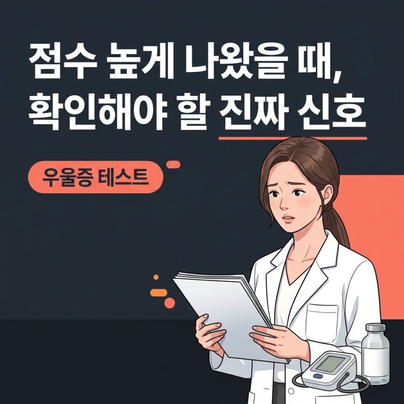 우울증테스트, 점수가 높게 나왔을 때 확인해야 할 진짜 신호와 대처법