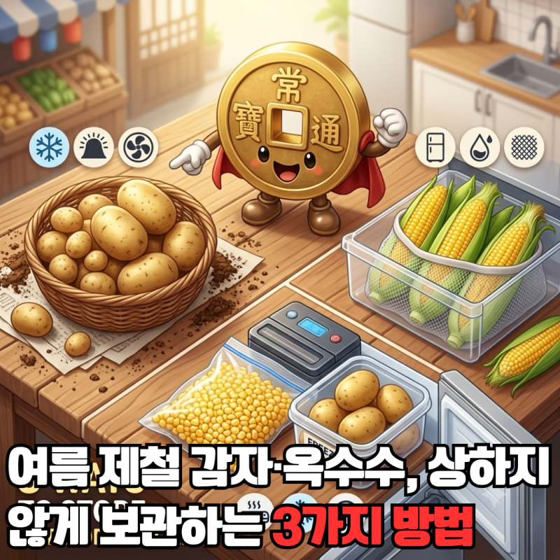 여름 제철 감자·옥수수, 상하지 않게 보관하는 3가지 방법