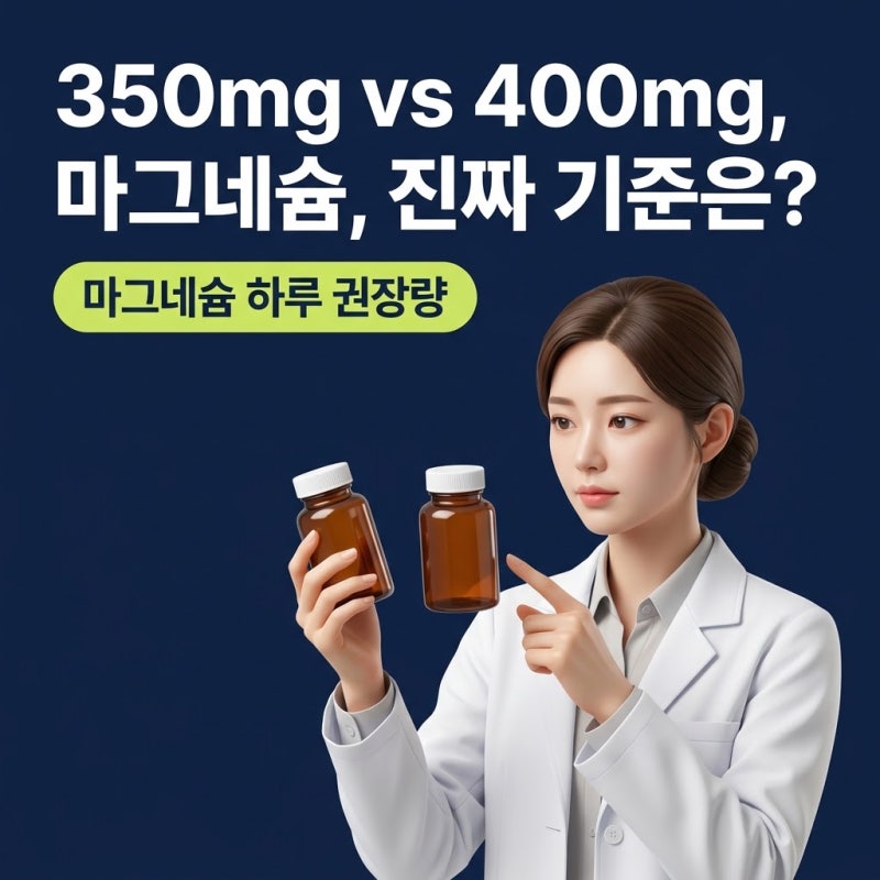 마그네슘하루권장량, 350mg vs 400mg 헷갈릴 때 보는 정확한 기준