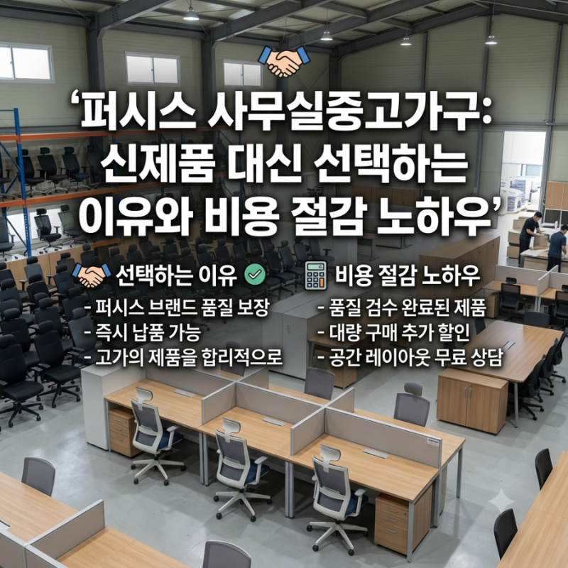 퍼시스 사무실중고가구, 신제품 대신 선택하는 이유와 비용 절감 노하우