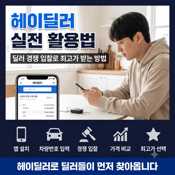 내차 팔기 2026년 시세조회 방법, 헤이딜러·KB차차차·엔카 3대 플랫폼 실전 비교