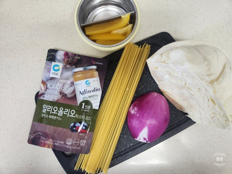 [집밥메뉴] 알리오올리오 스파게티 청정원 알리오올리오파스타소스 후기