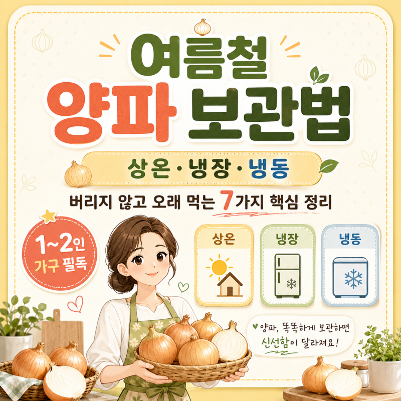 양파 보관법 총정리 여름철엔 제발 이렇게 두세요!