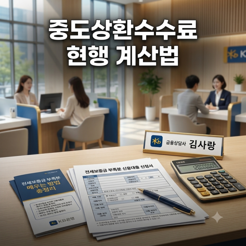 주택담보대출 갈아타기 중도상환수수료 계산