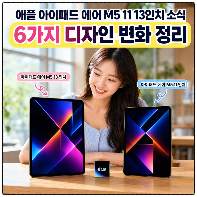 애플 아이패드 에어 M5 11 13인치 디자인 변화 루머 6가지