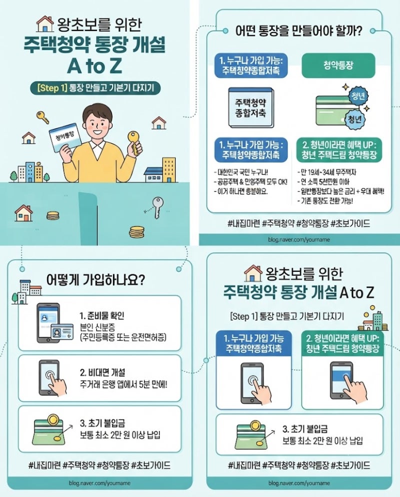 주택청약 통장 개설부터 1순위·고수 전략까지 완벽 가이드